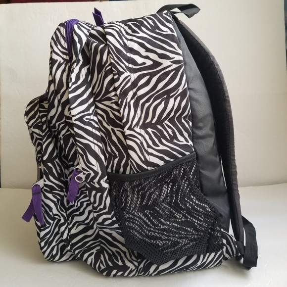Jansport Bags Jansport Big Student Backpack Zebra Print Purple